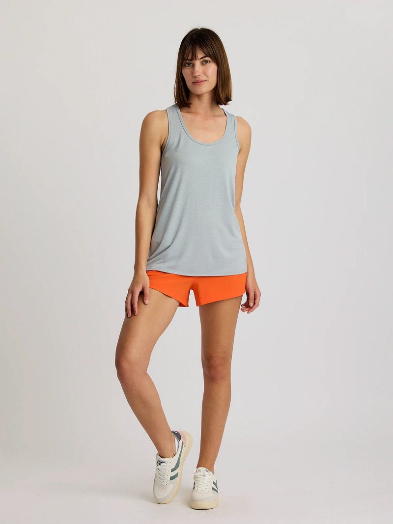 Women's Bamboo Motion Racerback Tank - Heather Aspen Grey - Image 4