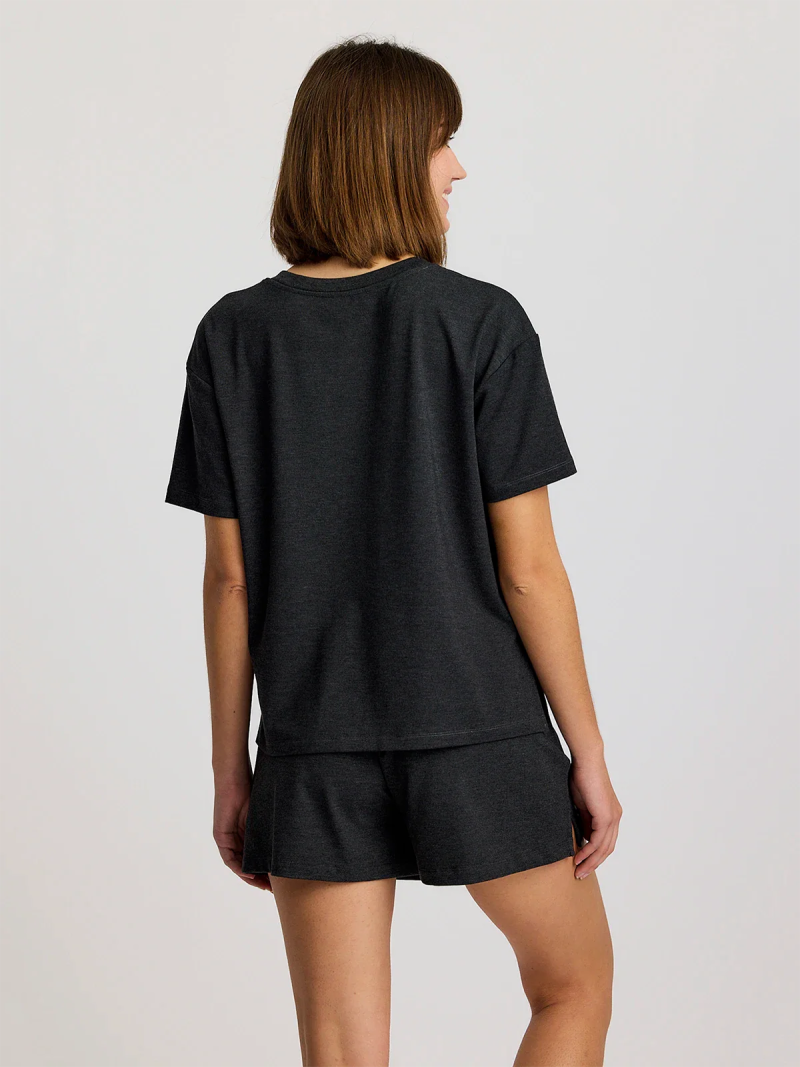 Women's Bamboo Flex Sunday Tee - Heather Black - Image 3