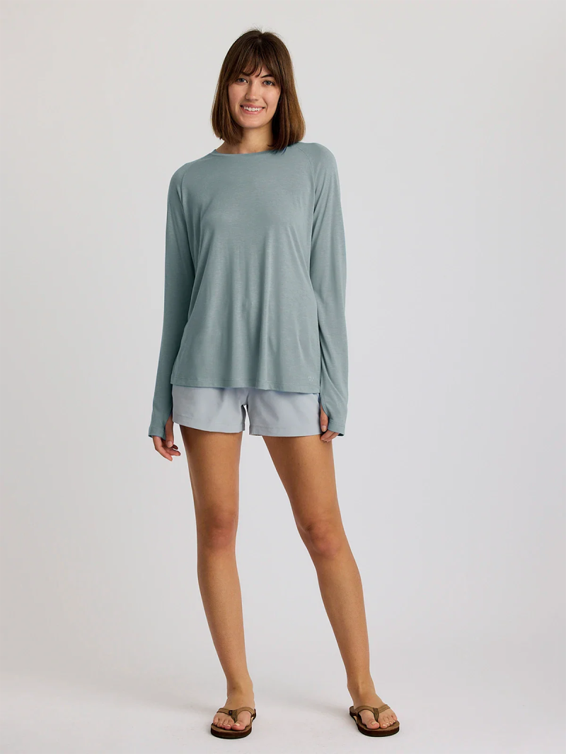 Women's Bamboo Lightweight Long Sleeve II - Slate - Image 4