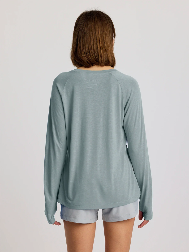 Women's Bamboo Lightweight Long Sleeve II - Slate - Image 3