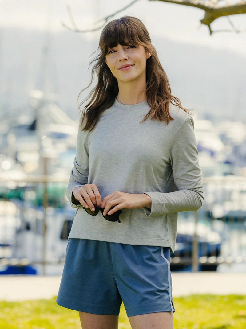 Women's Elevate Long Sleeve - Heather Sandstone - Image 8