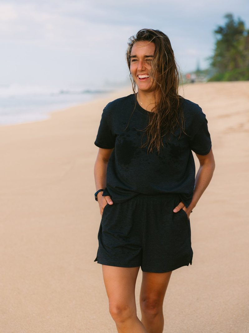 Women's Bamboo Flex Sunday Tee - Heather Black - Image 2