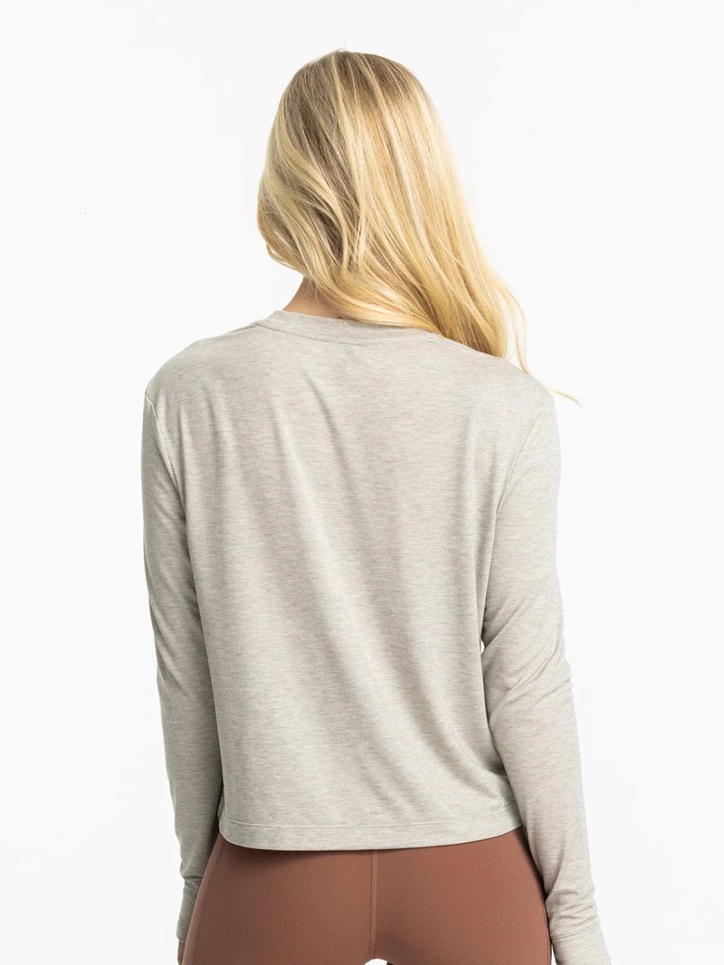 Women's Elevate Long Sleeve - Heather Sandstone - Image 3