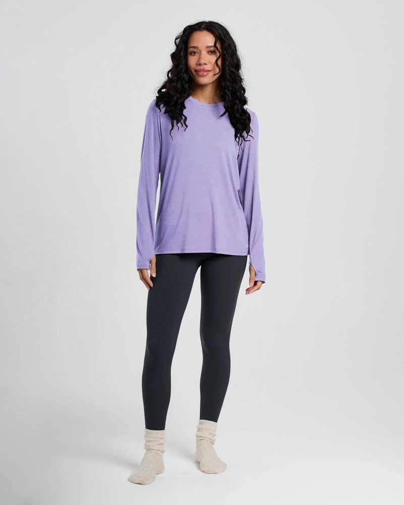 Women's Bamboo Shade Long Sleeve II - Bright Lavender - Image 4
