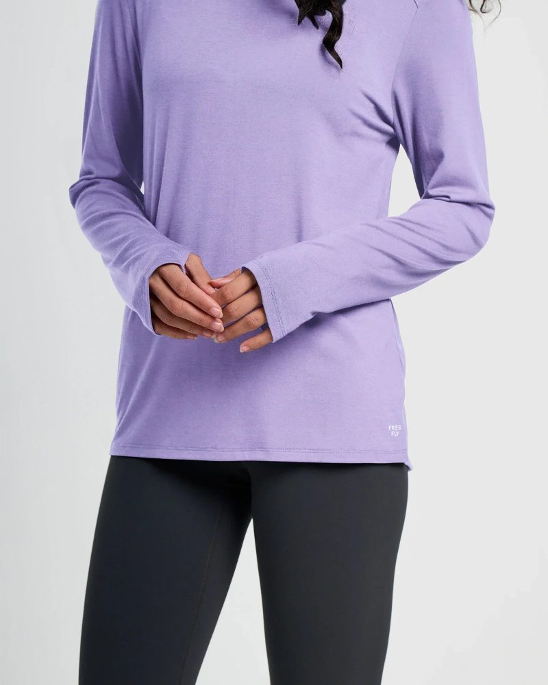 Women's Bamboo Shade Long Sleeve II - Bright Lavender - Image 3