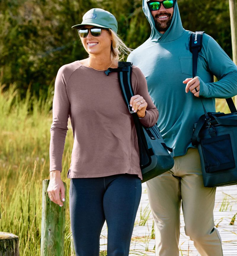 Women's Bamboo Everyday Flex Long Sleeve - Heather Black - Image 2